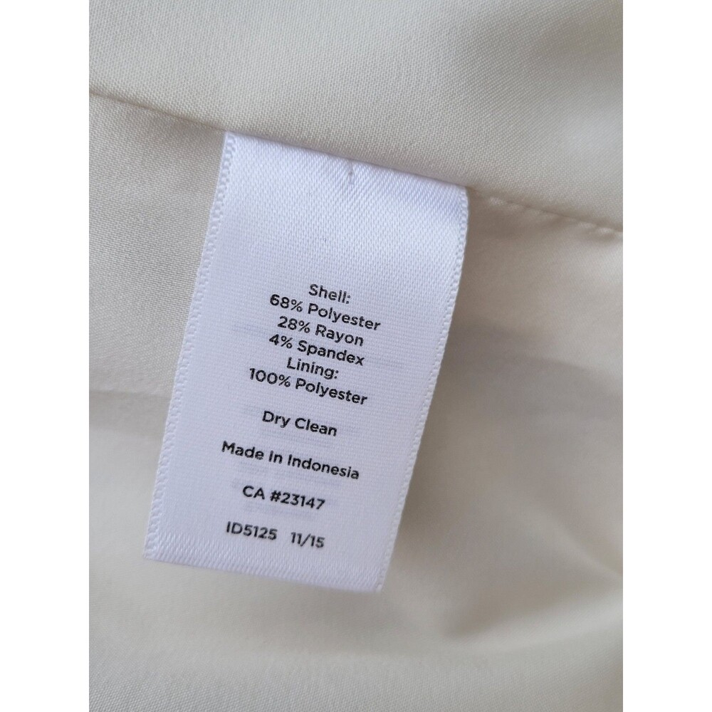 Talbots Women's Ivory Black Striped One Button Collared Blazer Sz 4 Petite - Picture 4 of 4